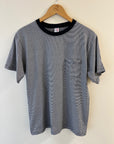 SS Crew Neck Tee w/ PKT - Microstripe