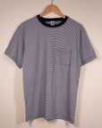 SS Crew Neck Tee w/ PKT - Microstripe