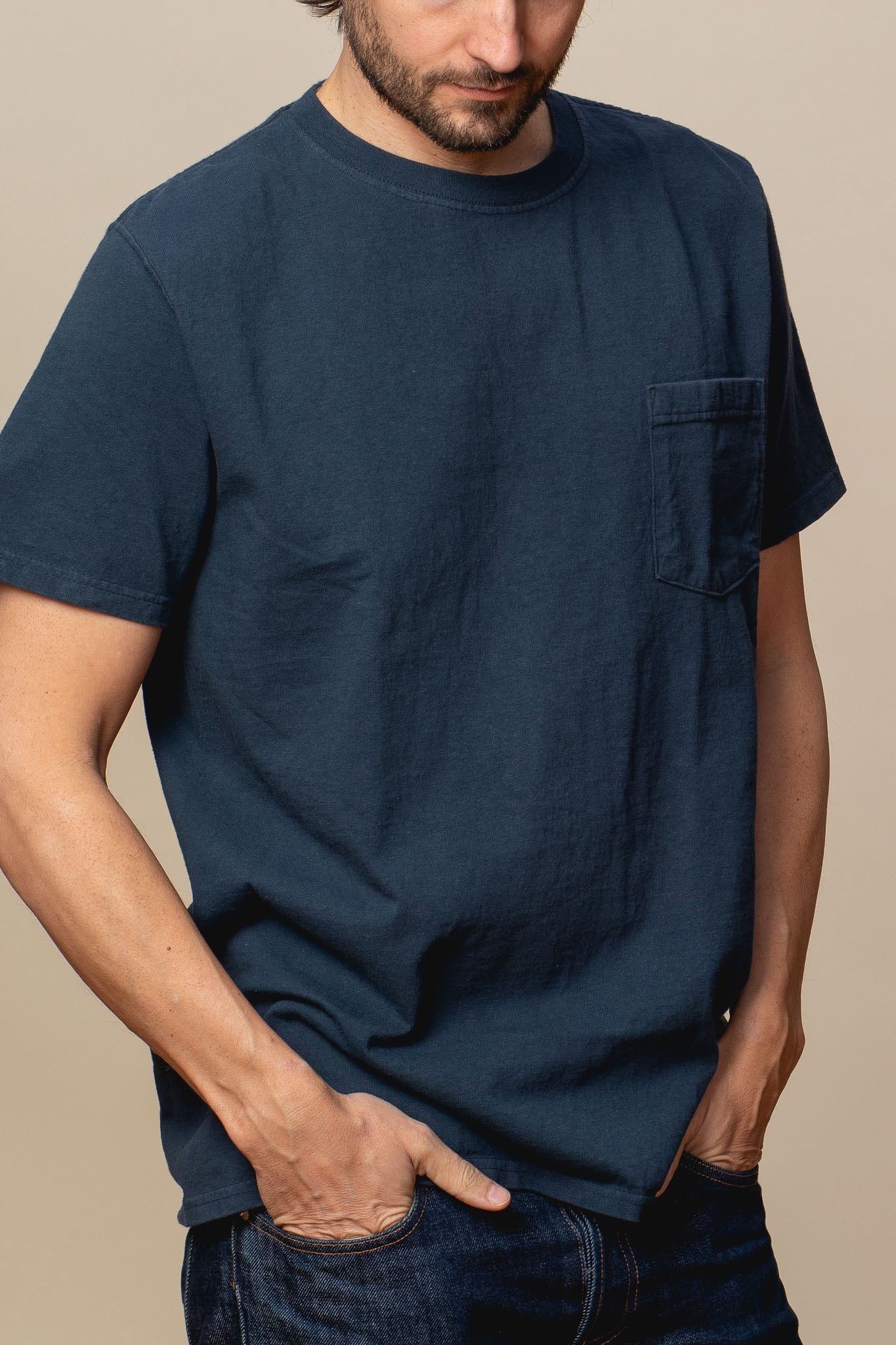 Adult Short Sleeve Crew Neck w/Pocket Modern Fit