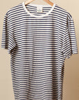 Adult Short Sleeve Crew Neck Stripe Hemp