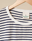 Adult Short Sleeve Crew Neck Stripe Hemp