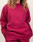 Adult Cotton Fleece LS Crew