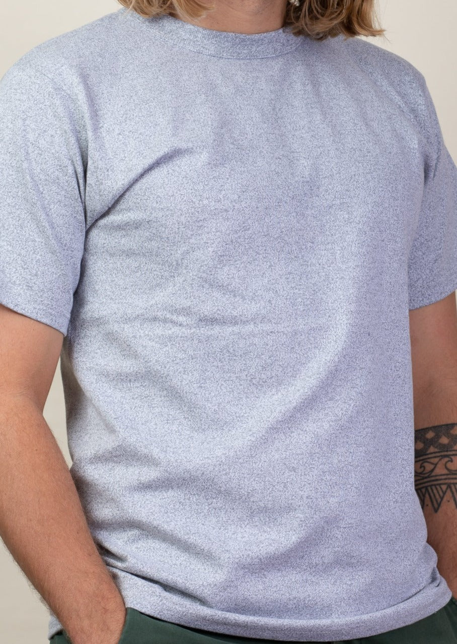 Adult Short Sleeve Crew Neck Grey Mock Twist Classic Fit