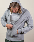 S-Curve Full Zip Hoodie in Looped French Terry