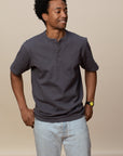 Adult Short Sleeve Henley Classic Fit