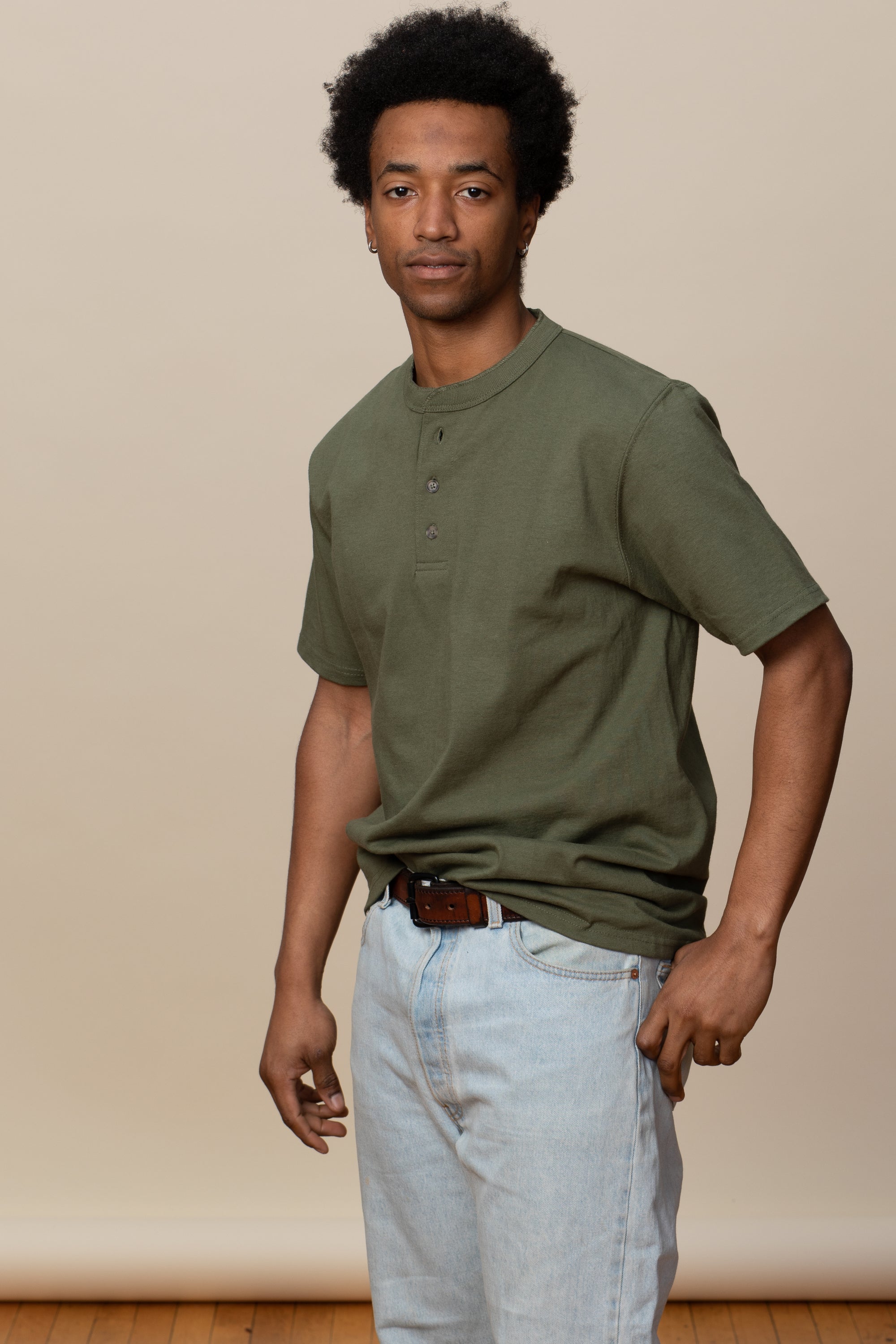Adult Short Sleeve Henley Classic Fit