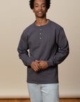 Adult Long Sleeve Henley Classic Fit