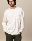 Adult Long Sleeve Crew Neck w/Pocket Viscose Hemp