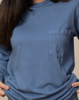 Adult Long Sleeve Crew Neck w/Pocket Viscose Hemp