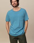 Adult Short Sleeve Crew Neck w/Pocket Viscose Hemp