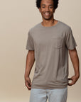 Adult Short Sleeve Crew Neck w/Pocket Viscose Hemp