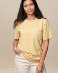 Adult Short Sleeve Crew Neck w/Pocket Viscose Hemp
