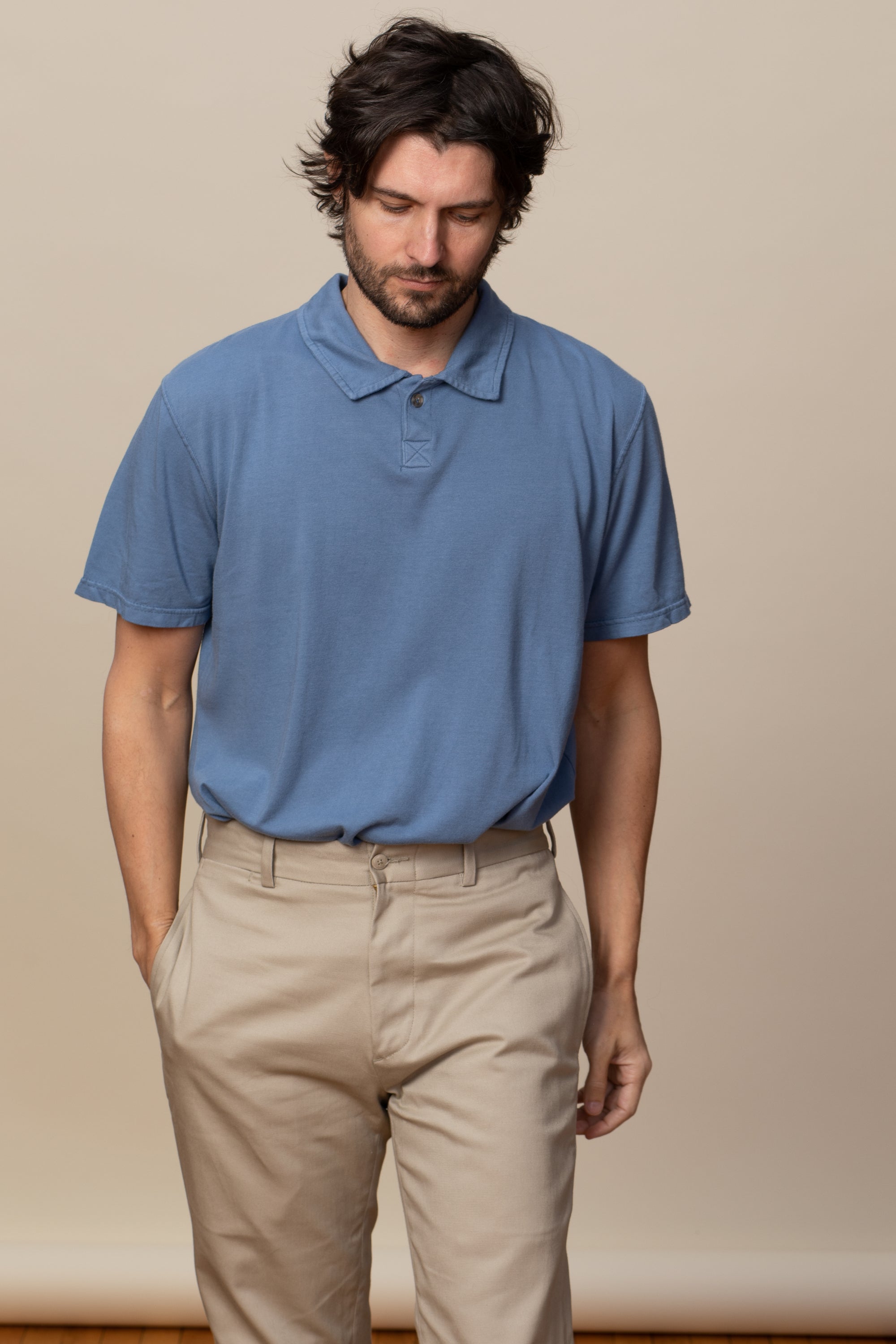 Adult Short Sleeve Polo Viscose Hemp