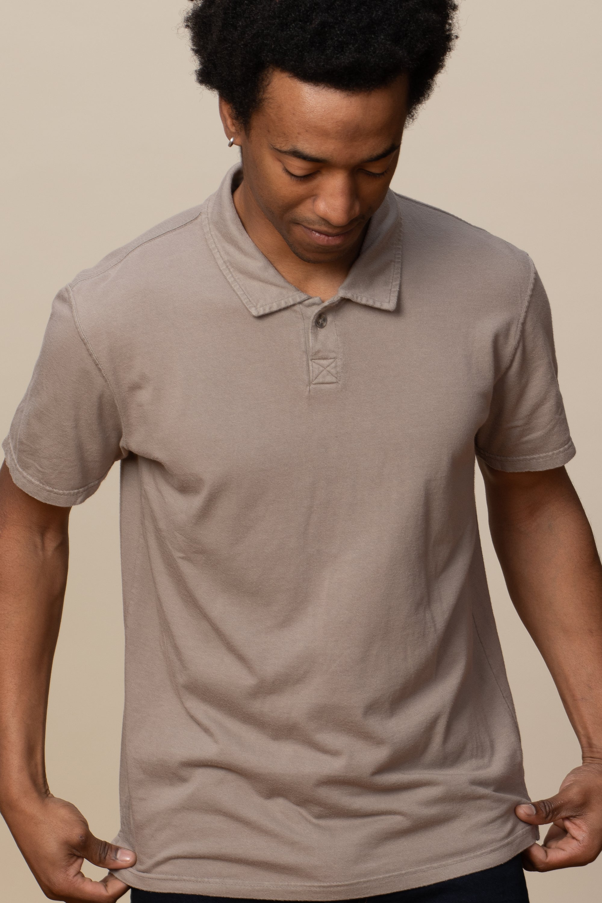 Adult Short Sleeve Polo Viscose Hemp