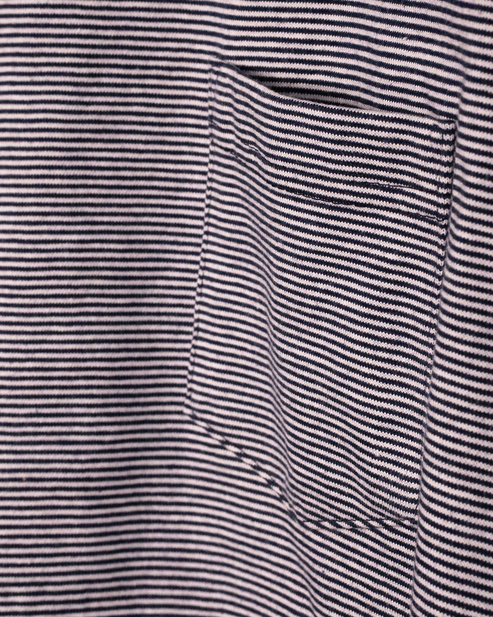 SS Crew Neck Tee w/ PKT - Microstripe