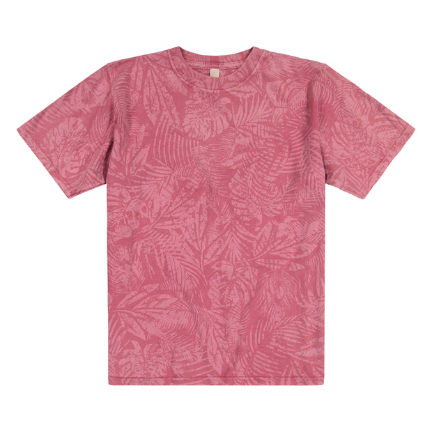 Adult Short Sleeve Crew neck Tropical Print Summer Weight T