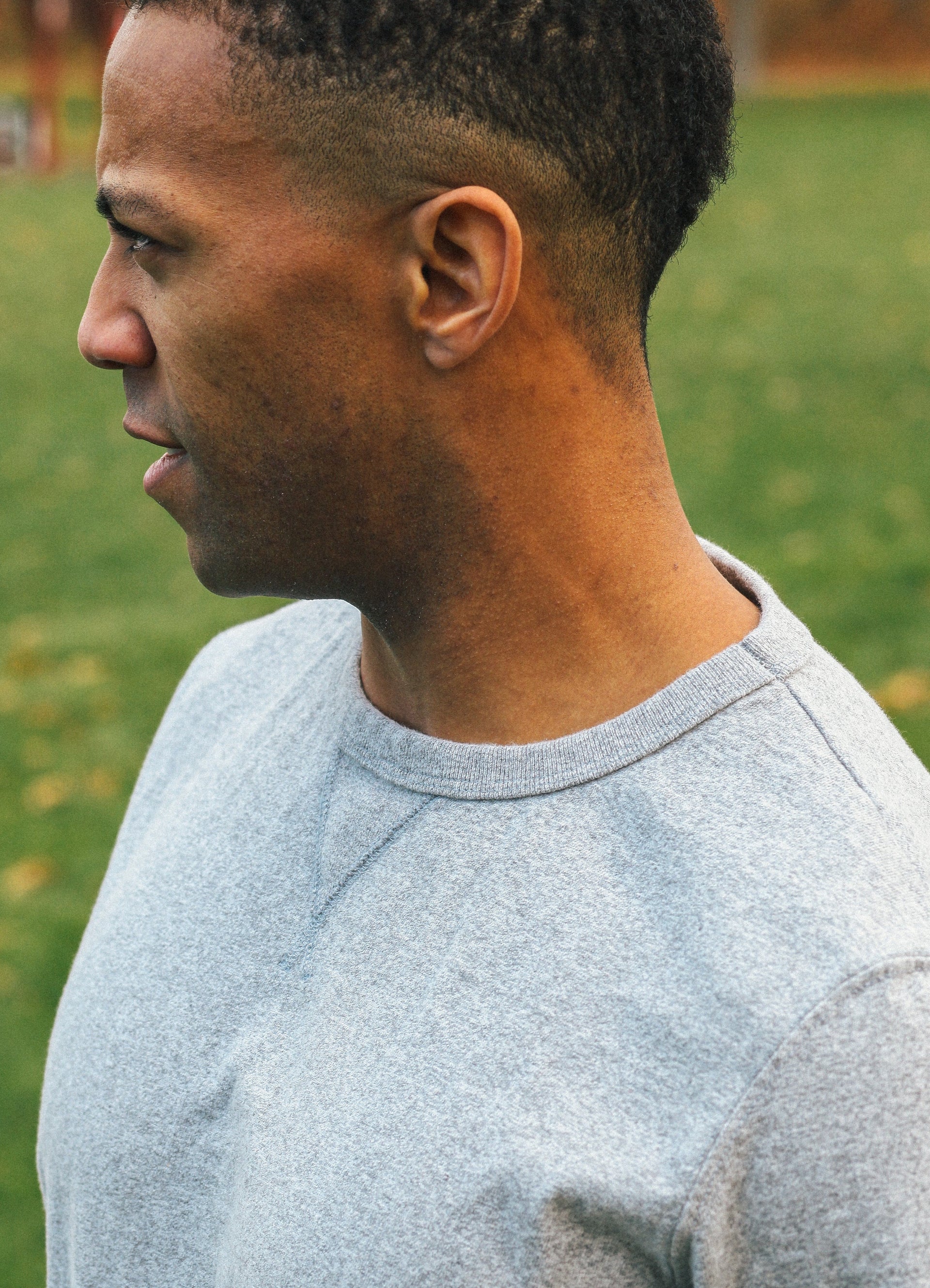 Grey Crew Neck Top