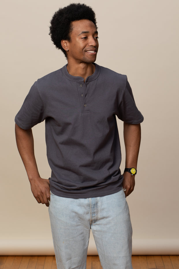 Adult Short Sleeve Henley Classic Fit