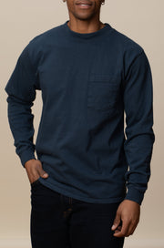 Adult Long Sleeve Crew Neck w/Pocket Classic Fit