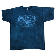 Adult Short Sleeve Crew American Made, Blue Acid Wash Over Dye