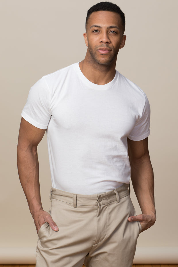 Adult Short Sleeve Crew Neck-Undershirt 2-PACK